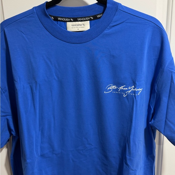 NWOT VANQUISH BETTER THAN YESTERDAY COBALT BLUE BOXY OVERSIZED T SHIRT - Picture 5 of 5